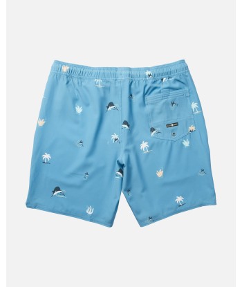 Lowtide Elastic Boardshort - Azul brillant des détails fins