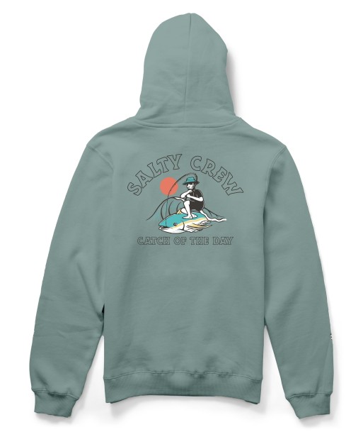 Catch Of The Day Boys Hood Fleece - Mackerel en stock