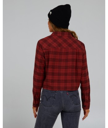 STAY GOLDEN CROP FLANNEL - Baked Apple pas cheres