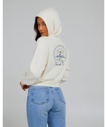 Scallop Crop Hoody - Off White livraison gratuite