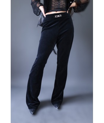 Ensemble veston + pantalon en velours noir pas cher 