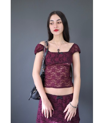 Ensemble top babydoll + jupe en dentelle Vous souhaitez 