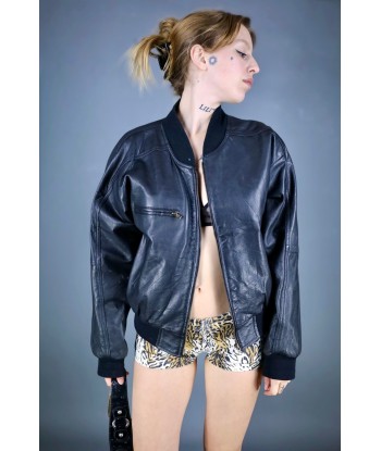 Bomber en cuir noir chez Cornerstreet bien 