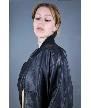 Bomber en cuir noir chez Cornerstreet bien 