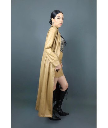 Ensemble Trench + Mini jupe en similicuir beige vous aussi creer 