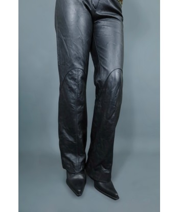 Pantalon en cuir noir JUSQU'A -70%! 