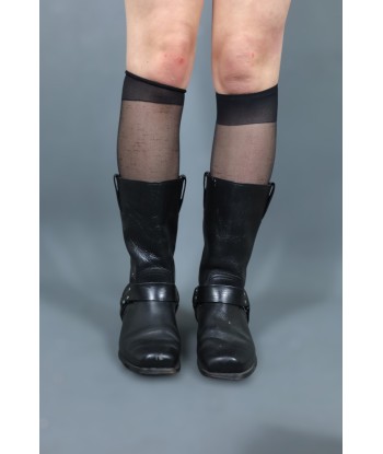 Bottes de biker en cuir noir JUSQU'A -70%! 