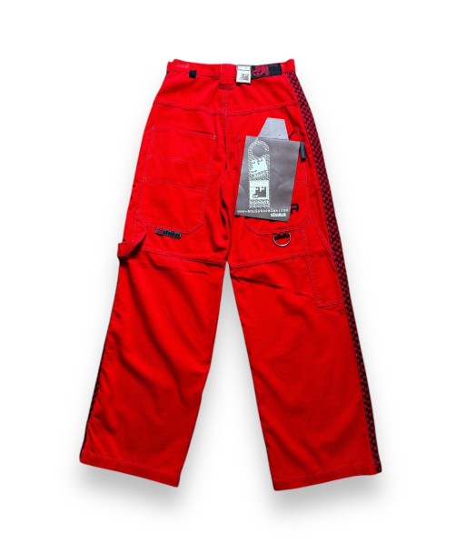 Pantalon baggy velours rouge deadstock de France