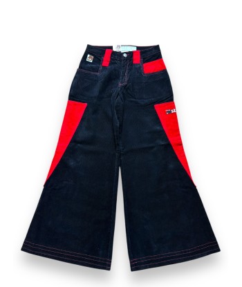 Pantalon baggy velours noir et rouge deadstock Comparez et commandez 