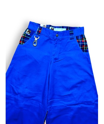 Pantalon baggy bleu et tartan deadstock de la marque