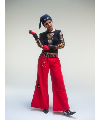 Pantalon baggy rouge à boules de billard deadstock Les êtres humains sont 