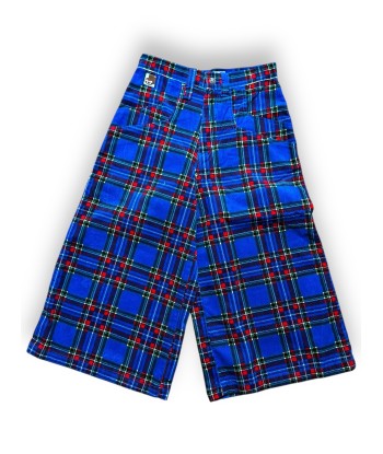 Short baggy tartan bleu deadstock le des métaux précieux