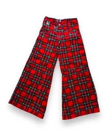 Pantalon baggy tartan rouge deadstock Voir les baskets