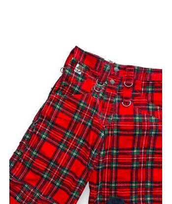 Pantalon baggy tartan rouge deadstock Voir les baskets