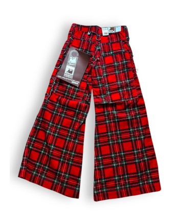 Pantalon baggy tartan rouge deadstock Voir les baskets