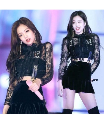 Koreanische Outfit Blackpink Jennie pas cher chine