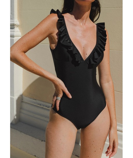 Maillot de bain une-pièce noir Posidonie en ligne