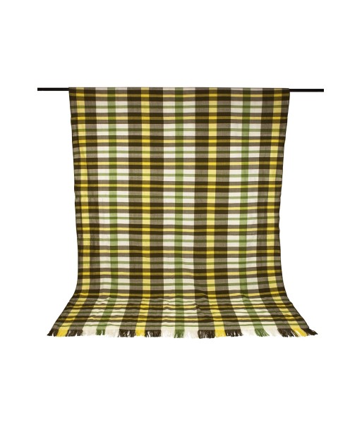 Plaid en laine vert Style Années 70 HH suggérées chez