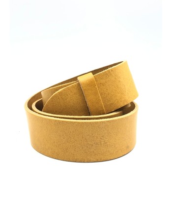 Ceinture cuir lisse beige-jaune Yolete Comparez plus de prix