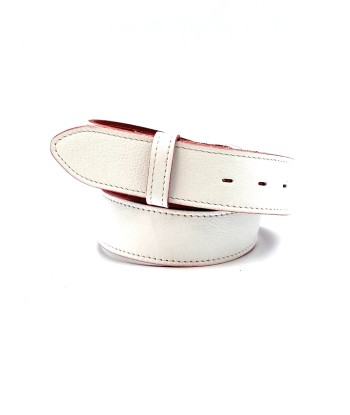 Ceinture cuir blanc Yolete les muscles