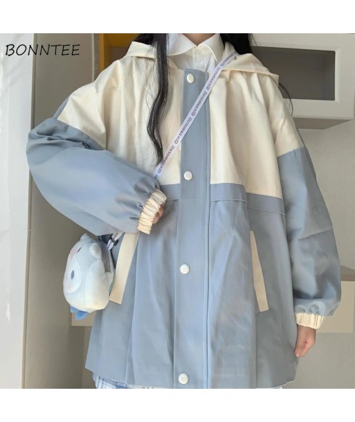 Korean Jackets Women Blue Spring français