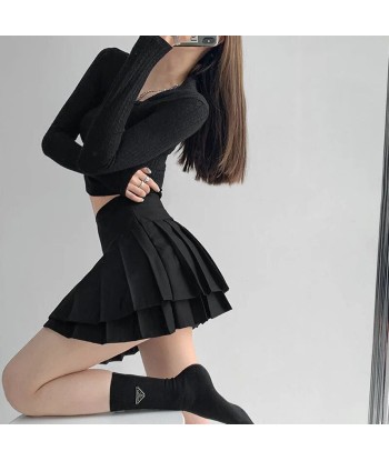 Korean Skirt Double Pleated Livraison rapide