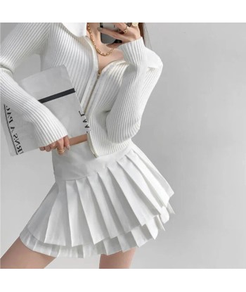 Korean Skirt Double Pleated Livraison rapide