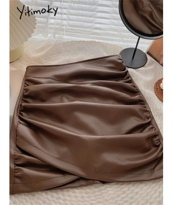 Korean Skirt Leather Cross Folds Comment ça marche