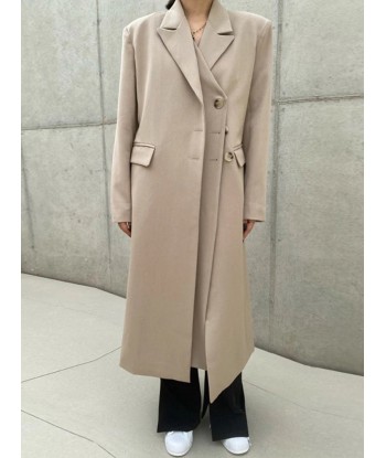 Korean Coat Long Windbreaker Lapel en ligne