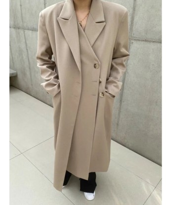 Korean Coat Long Windbreaker Lapel en ligne