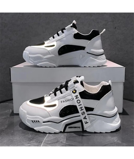 Korean Shoes Reflective Platform Sneakers Faites des économies