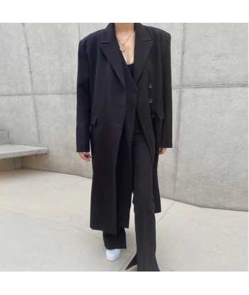 Korean Coat Long Windbreaker Lapel en ligne