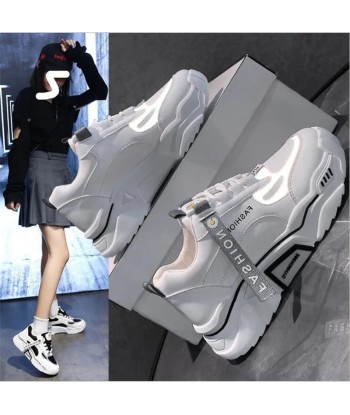 Korean Shoes Reflective Platform Sneakers Faites des économies