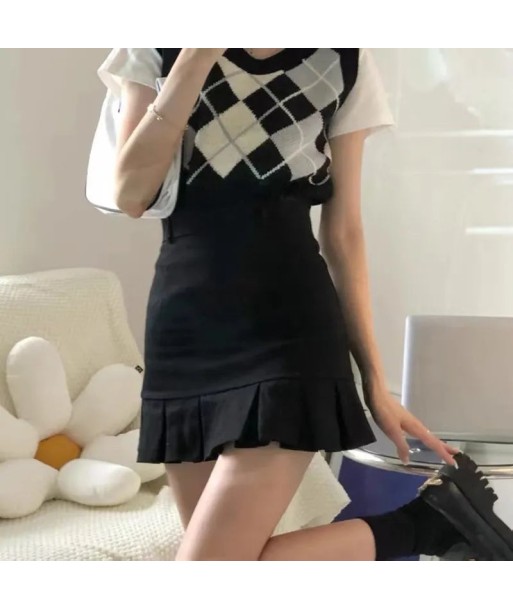 Korean Skirt Pleated Preppy Style france