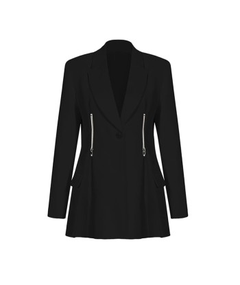 Korean Blazer Elegant Notched Collar 2 - 3 jours ouvrés.