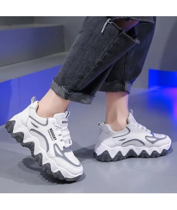 Korean Shoes Reflective Platform Sneakers Faites des économies