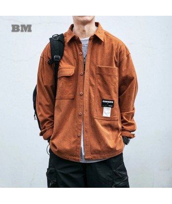 Korean Jacket Waffle Plaid Corduroy à prix réduit toute l'année