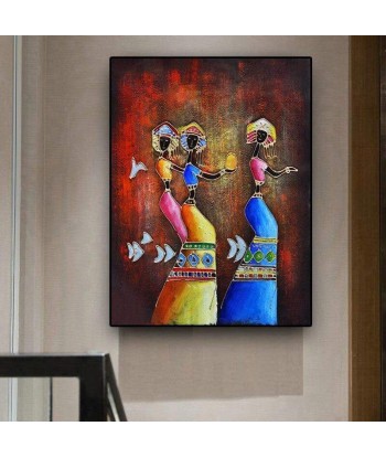 Tableau Art Contemporain Africain en linge