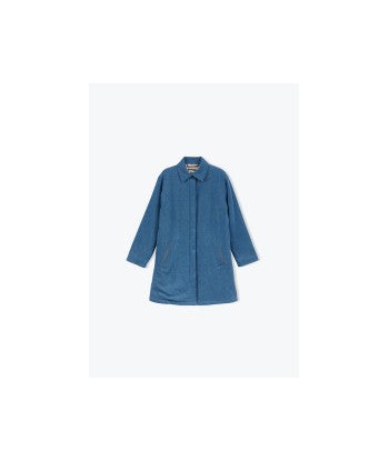 Manteau mi-long en denim entièrement doublé de fausse fourrure Venez acheter