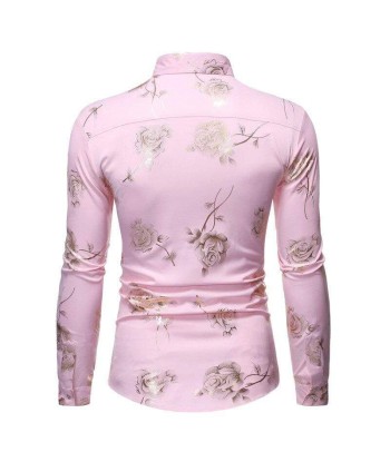 Chemise Fleur Rose Homme en linge