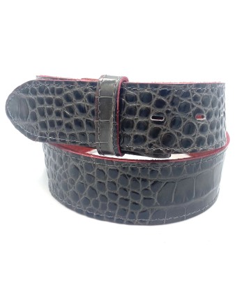 Ceinture tige cuir façon croco Profitez des Offres !