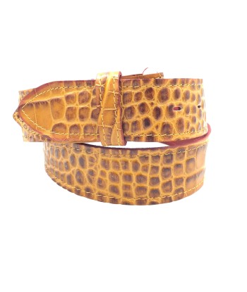 Ceinture tige cuir façon croco Profitez des Offres !