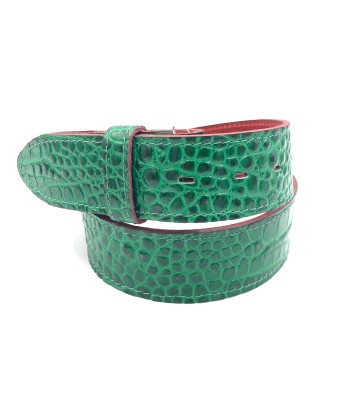 Ceinture tige cuir façon croco Profitez des Offres !