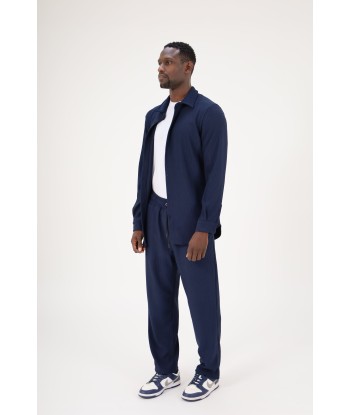 ENSEMBLE PLISSÉ CHEMISE ET PANTALON - BLEU MARINE Vous souhaitez 