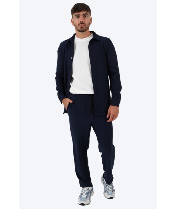 ENSEMBLE PLISSÉ CHEMISE ET PANTALON - BLEU commande en ligne