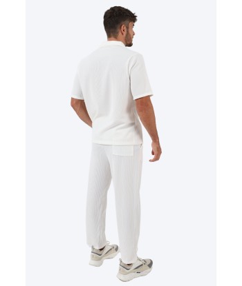 ENSEMBLE EN COTON CÔTELÉ CHEMISE ET PANTALON - BLANC livraison et retour toujours gratuits