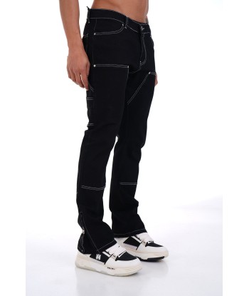 JEAN ZIPPED BLACK livraison gratuite