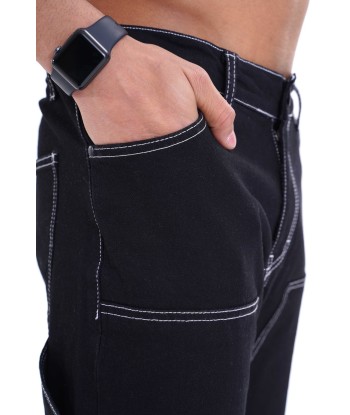 JEAN ZIPPED BLACK livraison gratuite