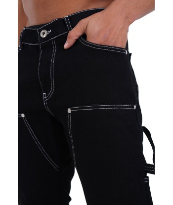 JEAN ZIPPED BLACK livraison gratuite