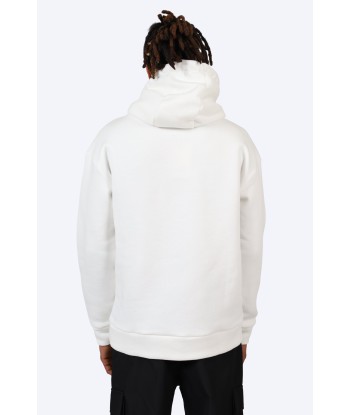 SWEAT À CAPUCHE BLANC AVEC DÉTAIL CŒUR NOIR solde